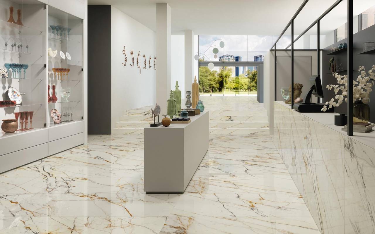Supergres Purity Marble Mysterious White Lux - 75 x 150 cm