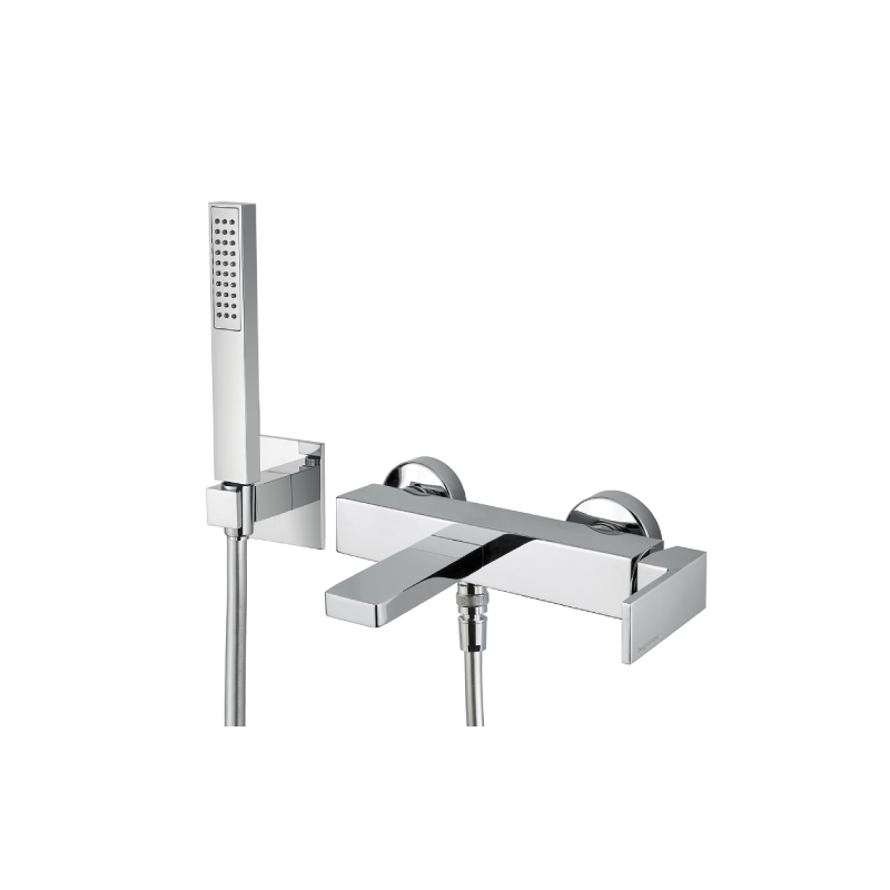 Bugnatese Tetris kádcsaptelep zuhanyszettel, króm színben ; 9102CR