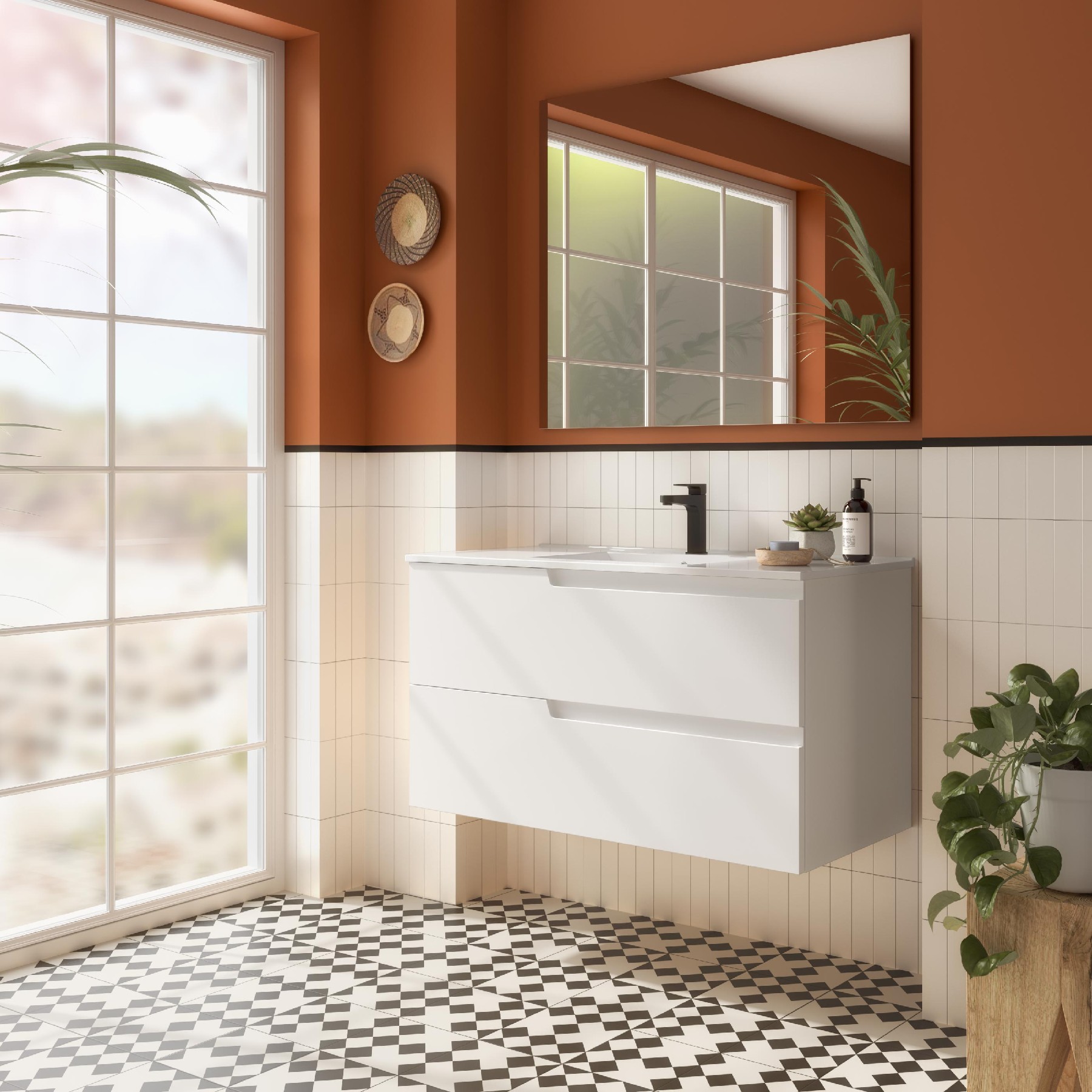 Salgar Vima 1000 White Satin, alsószekrény+mosdó, 997x450x540 mm, cikksz.: 111756