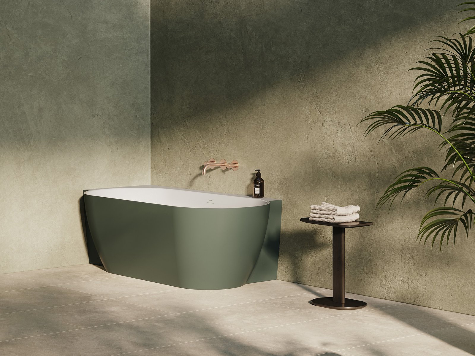 Ravak Freedom Corner II TEC akrilkád, 175×86 cm, balos, Grey Green/fehér, fehér/fekete/króm lefolyó, CC91200000