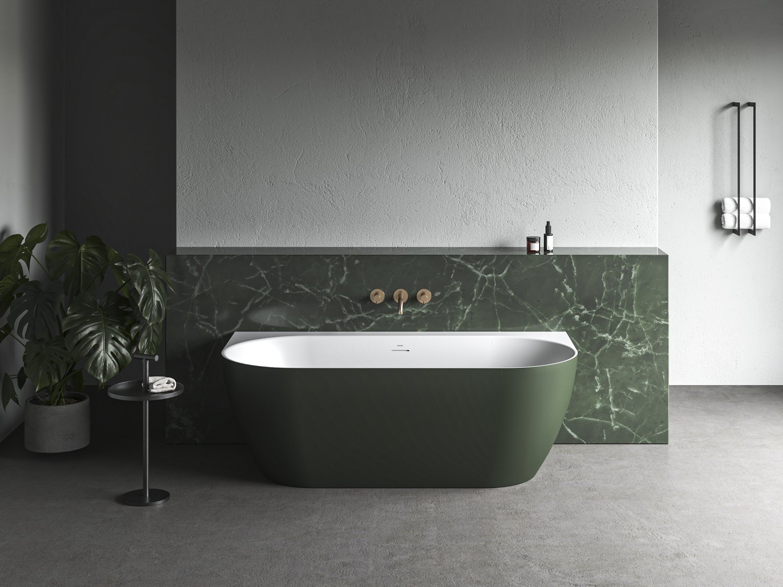 Ravak Freedom Wall Tec 170×87 cm, akrilkád, Grey Green/fehér, fehér/fekete/króm lefolyó,CE31200000