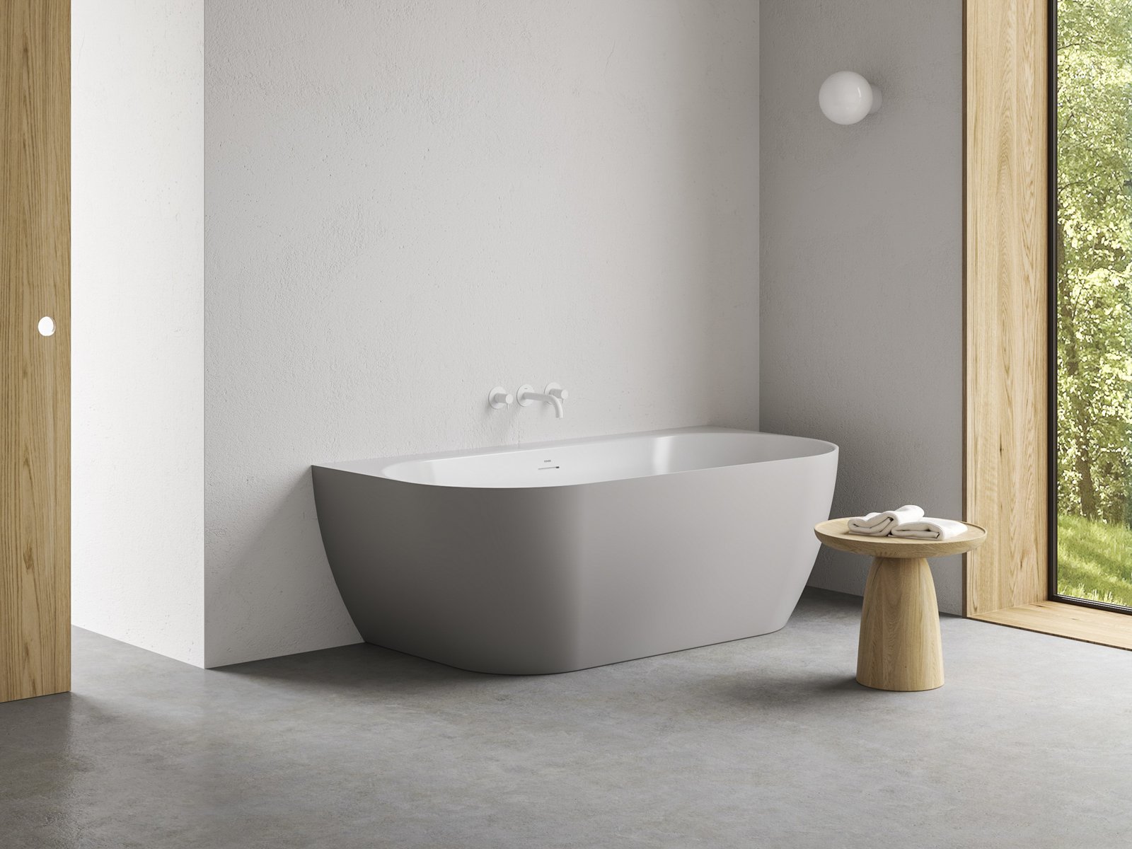 Ravak Freedom Wall Tec 170×87 cm, akrilkád, Smoke Grey/fehér, fehér/fekete/króm lefolyó, CE31500000