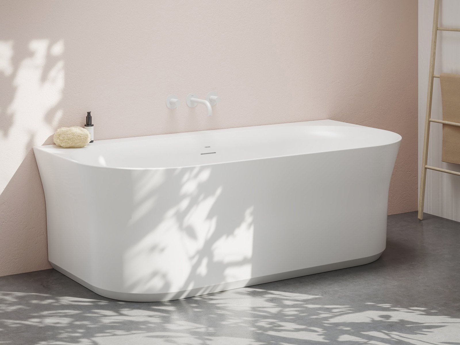 Ravak Ypsilon Wall akrilkád fehér színben, 178×86 cm, fehér/fekete/króm leeresztővel, cikksz.: XC00100028